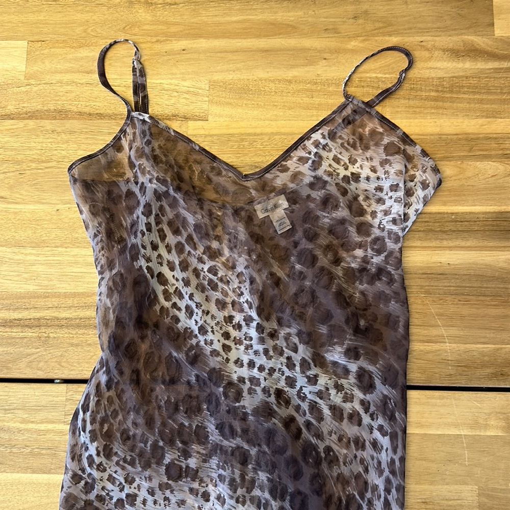 <3 Calvin Klein Leopard Print Vntage Gown - image 2